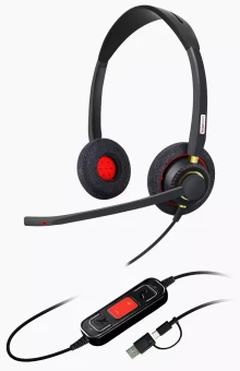 VoiceXpert VXH-500D проводная USB-гарнитура (2 динамика, USB-A, регулировка громкости, Mute) VoiceXpert VXH-500D проводная USB-гарнитура (2 динамика, USB-A, регулировка громкости, Mute)